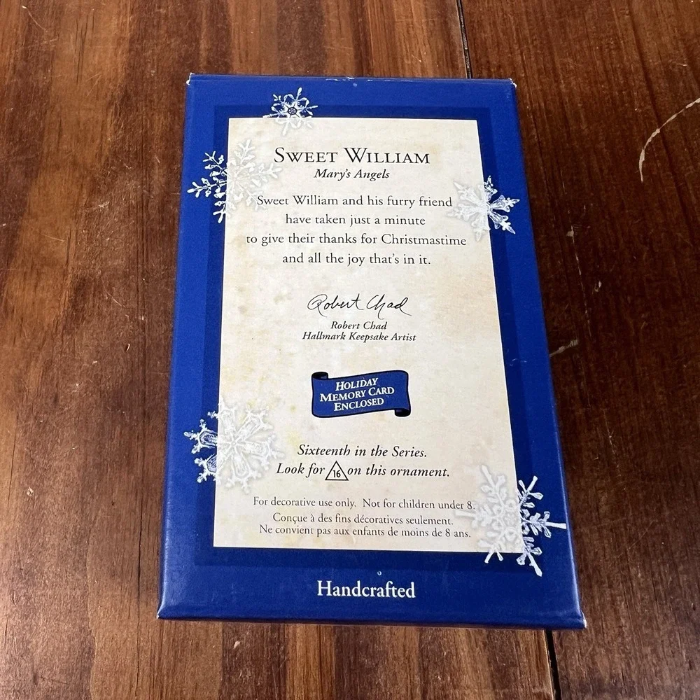 Hallmark Keepsake Ornament 2003 Sweet William Collector's Series Mary's Angels